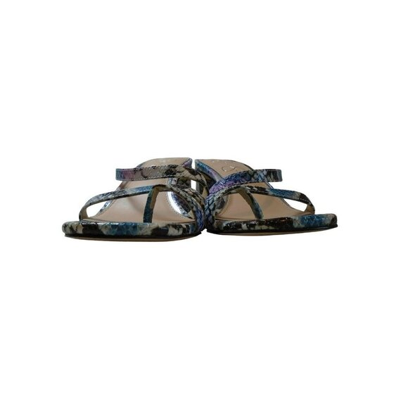 Jessica Simpson Willmena Purple Blue Faux Animal Print Sandal Block Heel - 6.5 - Picture 6 of 9